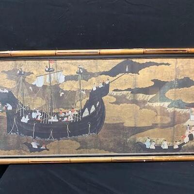 LOT#370: Portuguese Ships Entering Japanese Harbor