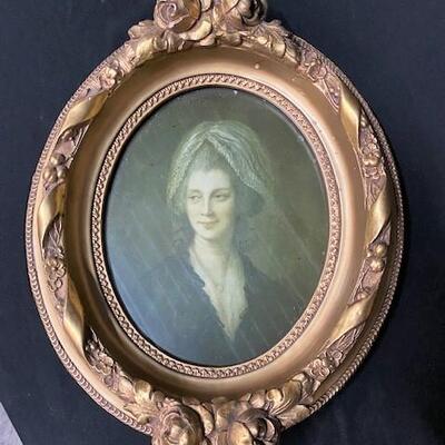 LOT#372: Believed to be 19th Century Portraits Under Glass