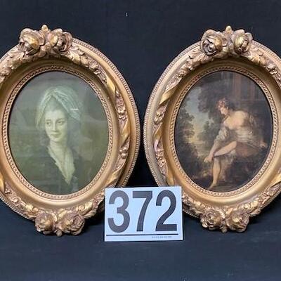 LOT#372: Believed to be 19th Century Portraits Under Glass