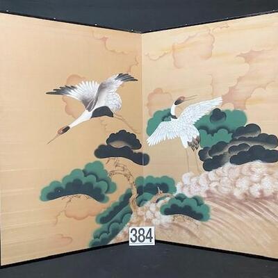 LOT#384: Asian Silk Panel