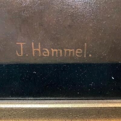 LOT#386: Signed J. Hammel Still Life Oil on Canvas