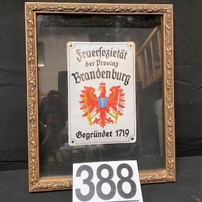 LOT#388: Porcelain Sign from East Berlin