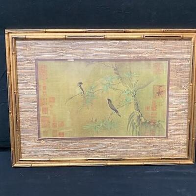 LOT#392: Asian Silk Under Glass