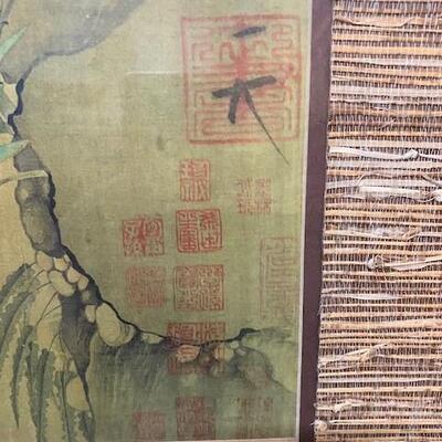LOT#392: Asian Silk Under Glass