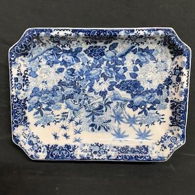 LOT#397: Chinese Blue & White Ware Tray