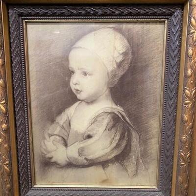 LOT#398: Anthony Van Dyke "A Young Henrietta"