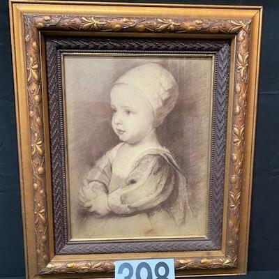 LOT#398: Anthony Van Dyke "A Young Henrietta"