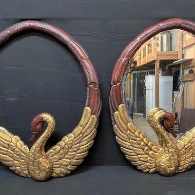 LOT#401: Gilted Swan Mirrors