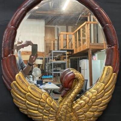 LOT#401: Gilted Swan Mirrors