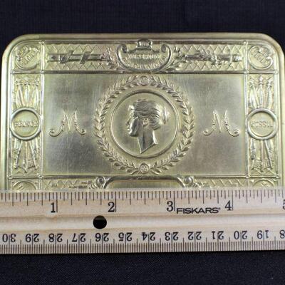 LOT#404: 1914 Imperium Britannicum Brass Christmas Box