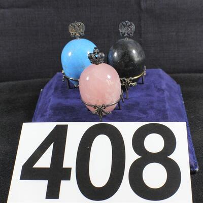 LOT#408: Believed to be Russian Polished Stone Eggs