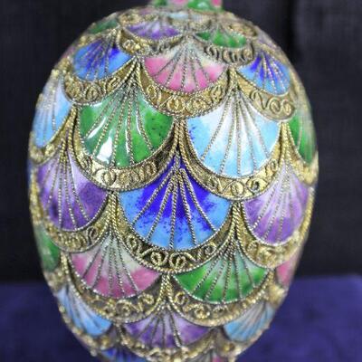 LOT#409: Alessandra Glass; Victorian Enamel Egg