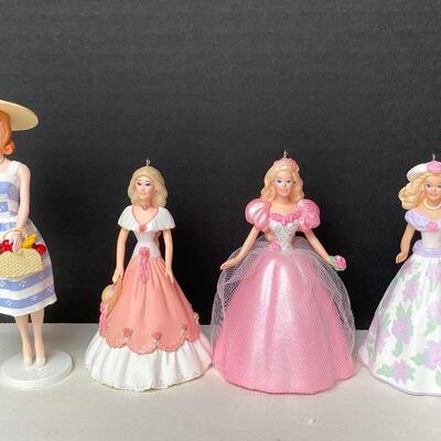Lot #277 Hallmark Keepsake Springtime Barbie and Midge Ornaments 