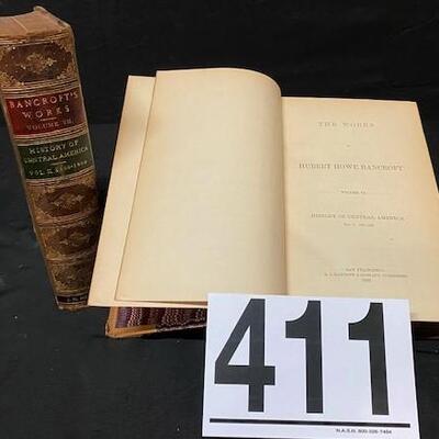 LOT #411: 1883 Bancroft's works - History of Central America