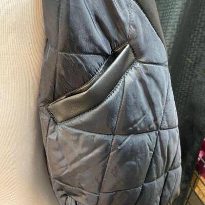 Men's Basic Editions Extra Large XL Black Faux Leather Bomber Jacket 