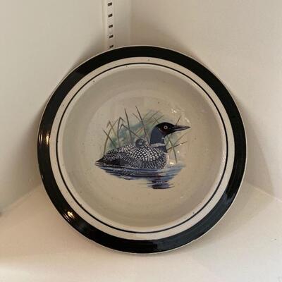Painted Loon Serving Bowl 