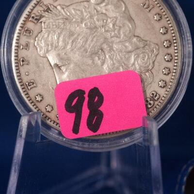 1882 S Unc Morgan Silver Dollar 98