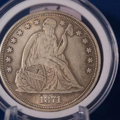 1871 Seated Liberty Dollar 16