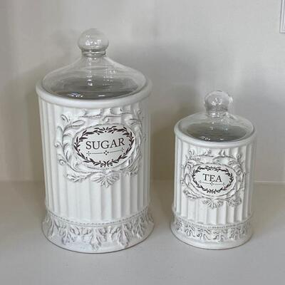 Pair of Kitchen Canisters 