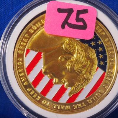 3 different Collectable Trump Coins  75