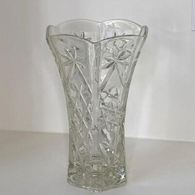 10” Cut Glass Vase 