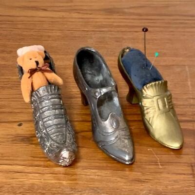 Lot 73 - Vintage Metal Collectible Victorian Shoes