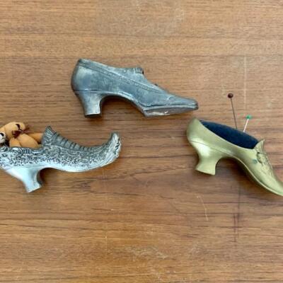 Lot 73 - Vintage Metal Collectible Victorian Shoes
