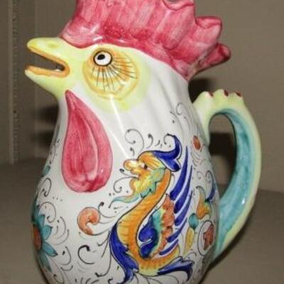 LOT 54  TWO ROOSTER PITCHERS 