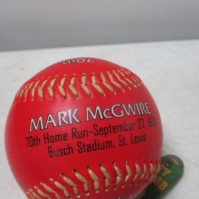 Lot 74 - Mark McGwire Baseball & Ty Cobb Pocket Knife