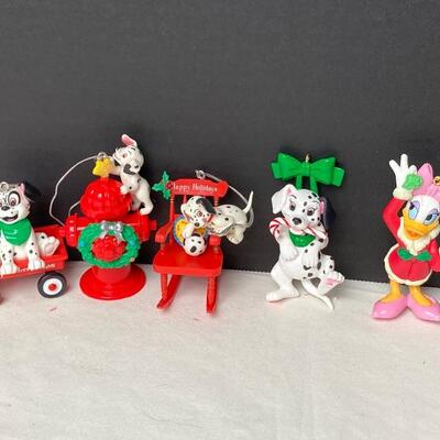 Lot #285 Hallmark Keepsake 101 Dalmatians Mickey Unlimited Daisy Duck Ornaments 