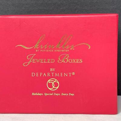 Lot #292 Dept.56 Patience Brewster Krinkles Jeweled Box Penguin