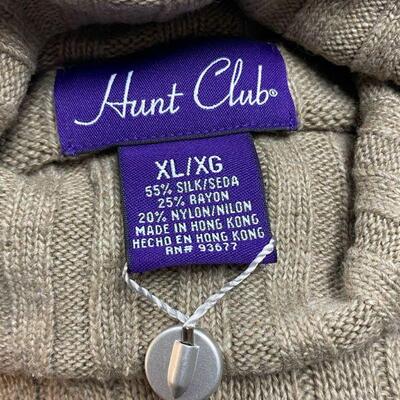 Xl Hunt Club Heather Grey Turtleneck Sweater Extra Large New w/ Tags