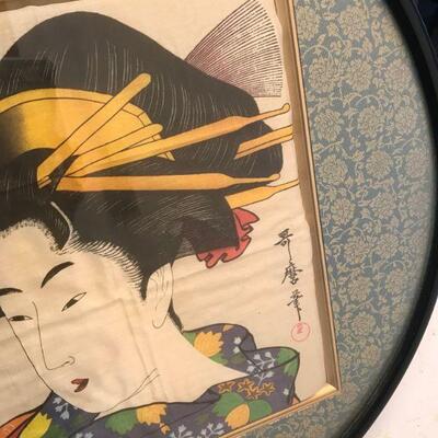 Round Japanese Cloth Picture (3)