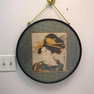 Round Japanese Cloth Picture (3)