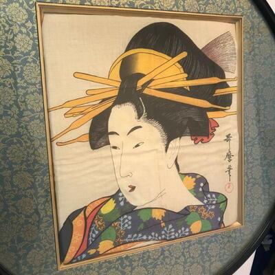 Round Japanese Cloth Picture (3)