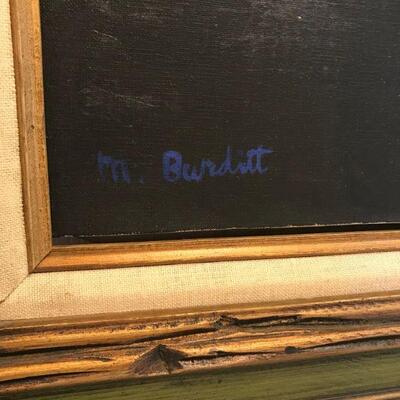 Vintage M. Burditt Sunset Painting (7)