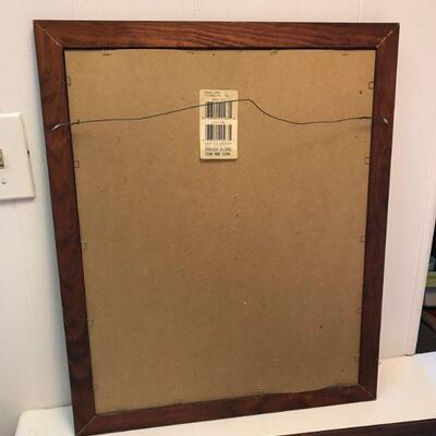 Three Framed Floral Mirrors (8)
