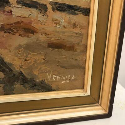 Vintage Sail Boats on Shore Painting (10)