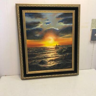 Vintage Sunset Painting (1)