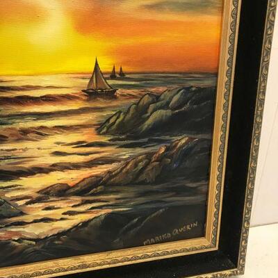 Vintage Sunset Painting (1)
