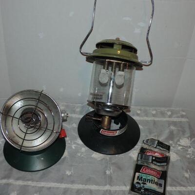 COLEMAN PROPANE LANTERN & HEATER AND TENT