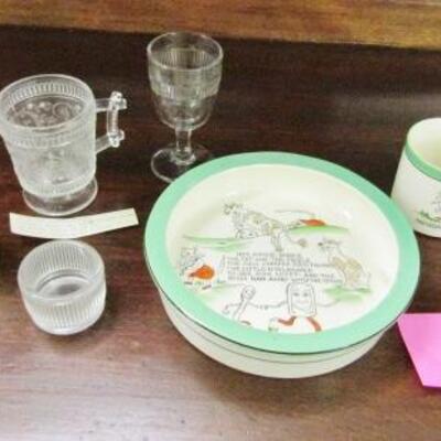 LOT 86  VINTAGE CHILD'S BOWL & CUP AND MORE