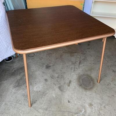Lot 106 - Vintage MCM Card Table and TV Tray