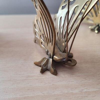 Lot #38: 4.5" - 6.5" Graduated Vintage Brass Butterfly Set ðŸ¦‹ 