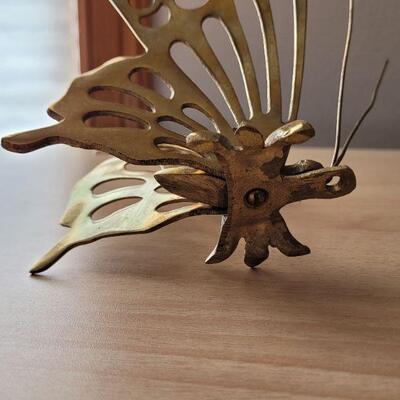 Lot #38: 4.5" - 6.5" Graduated Vintage Brass Butterfly Set ðŸ¦‹ 