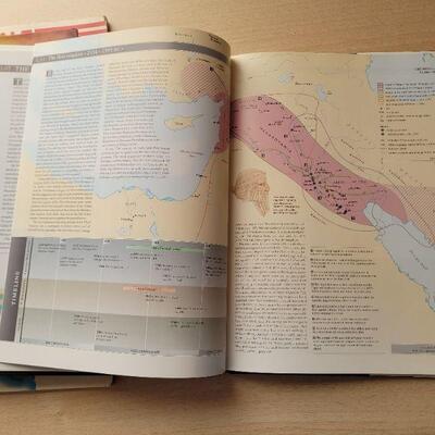 Lot #39: (3) Historical Atlas Home school Education Reference Books ðŸ“š 