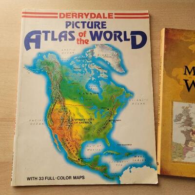 Lot #39: (3) Historical Atlas Home school Education Reference Books ðŸ“š 