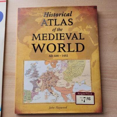 Lot #39: (3) Historical Atlas Home school Education Reference Books ðŸ“š 