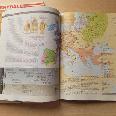 Lot #39: (3) Historical Atlas Home school Education Reference Books ðŸ“š 