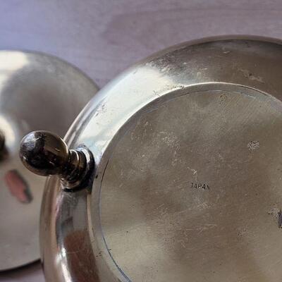 Lot #40: Pair of Vintage Mid Century Modern Brass Creations 9" Dish & 5" Pot w/ Lid